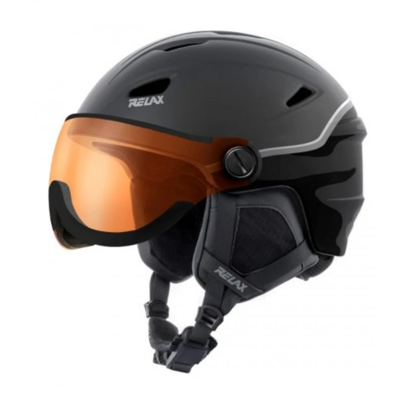 Каска с визьор за ски и сноуборд Relax Stealth RH24H, черна, M