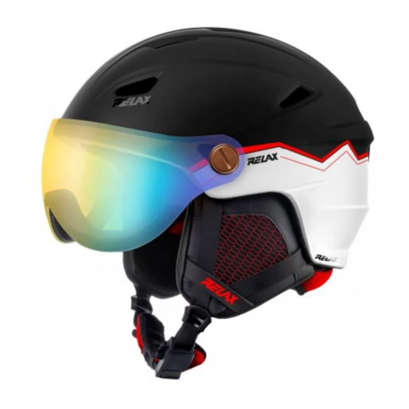 Каска с визьор за ски и сноуборд Relax Stealth RH24J, черна, L