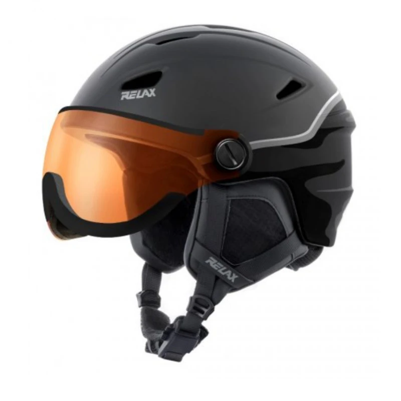 Каска с визьор за ски и сноуборд Relax Stealth RH24H, черна, L
