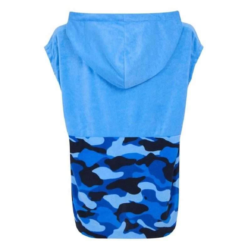 Детско пончо за преобличане Regatta Kids Towel Robe Blue Camo