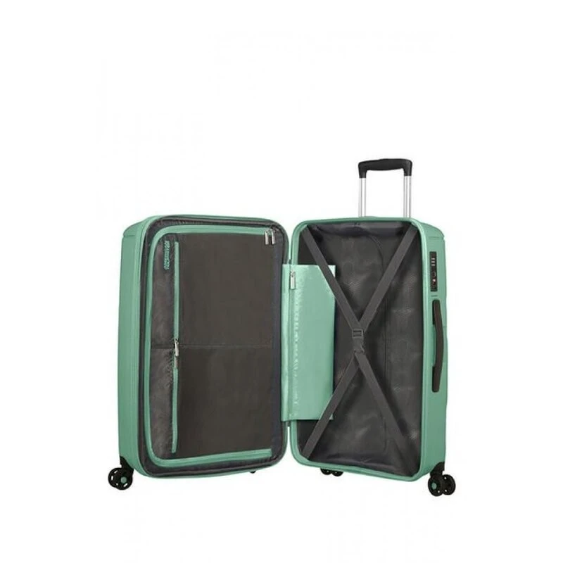 American Tourister Sunside спинер на 4 колела 68 cm с разширение в цвят Зелен минерал