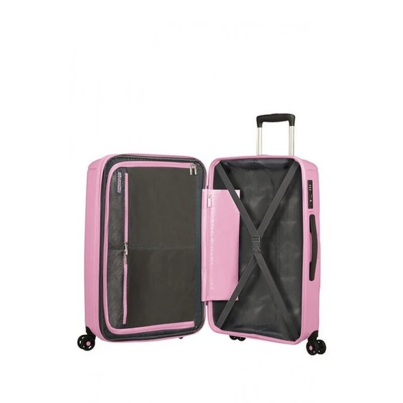 American Tourister Sunside спинер на 4 колела 68 cm с разширение в цвят розов сладолед
