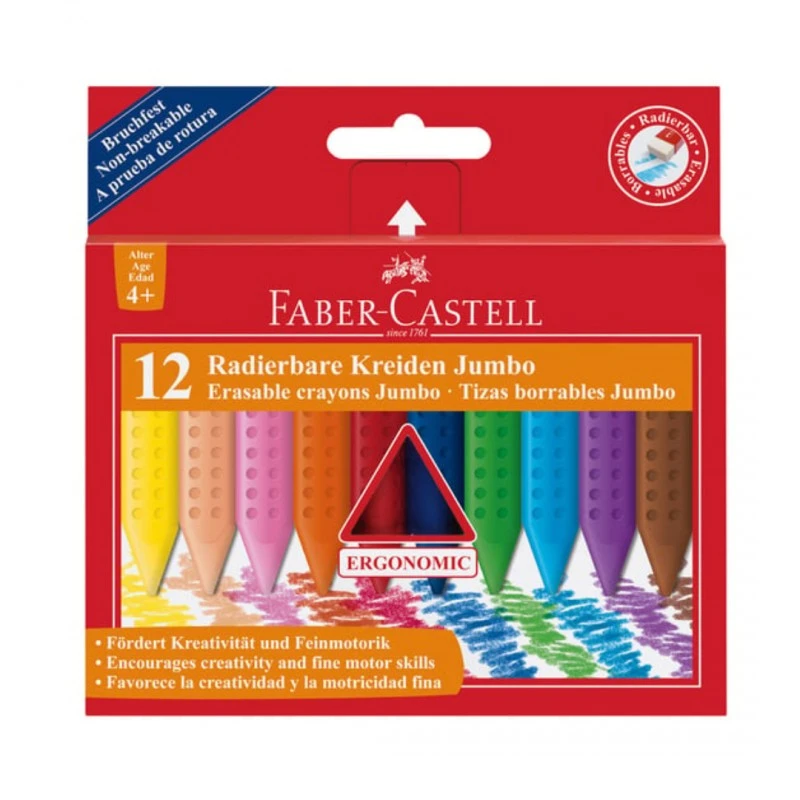 Faber-Castell Пастели Jumbo Grip, 12 цвята