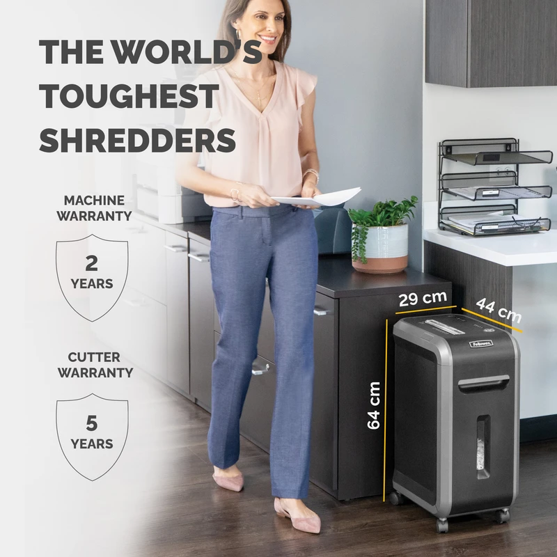 Шредер за унищожаване на документи Fellowes Powershred 99Ci, 100% Jam Proof, Cross-Cut, 34 L, P-4
