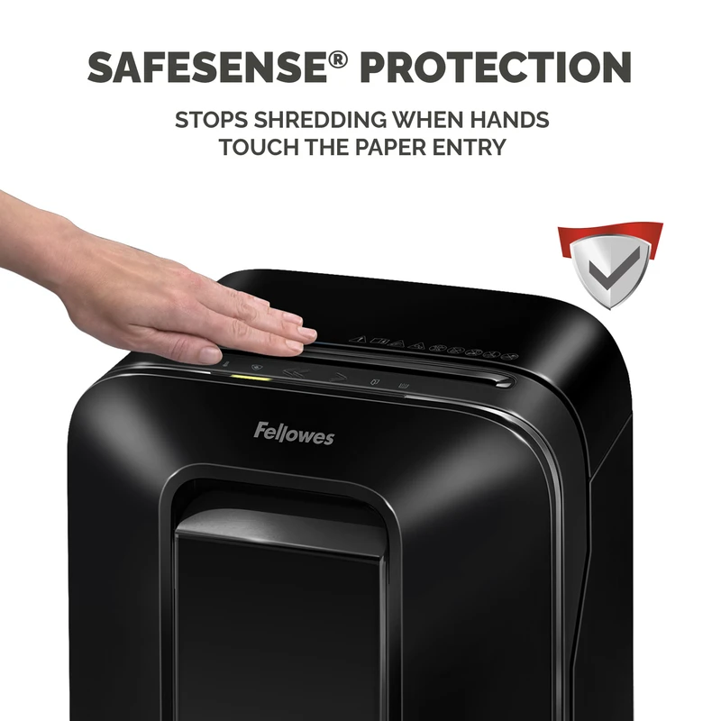 Шредер за унищожаване на документи Fellowes Powershred LX201, Microcut, 22 L, черен, P-5, Micro-Cut