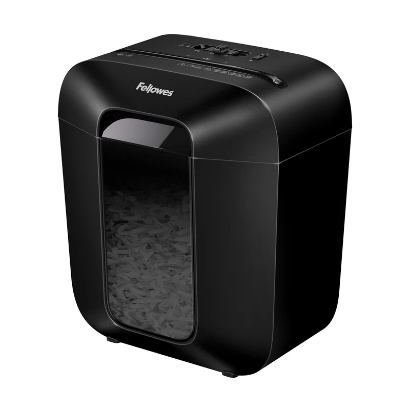 Шредер за унищожаване на документи Fellowes Powershred LX25, P-4, Cross-Cut, черен, обем на коша 11 L