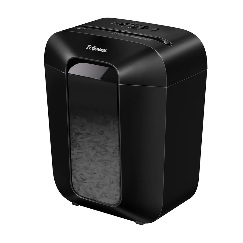 Шредер за унищожаване на документи Fellowes Powershred LX50, P-4, Cross-Cut, черен, обем на коша 17 L