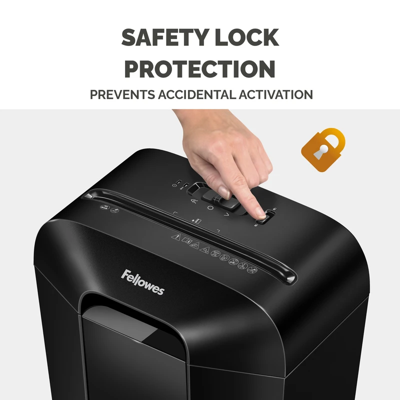 Шредер за унищожаване на документи Fellowes Powershred LX50, P-4, Cross-Cut, черен, обем на коша 17 L