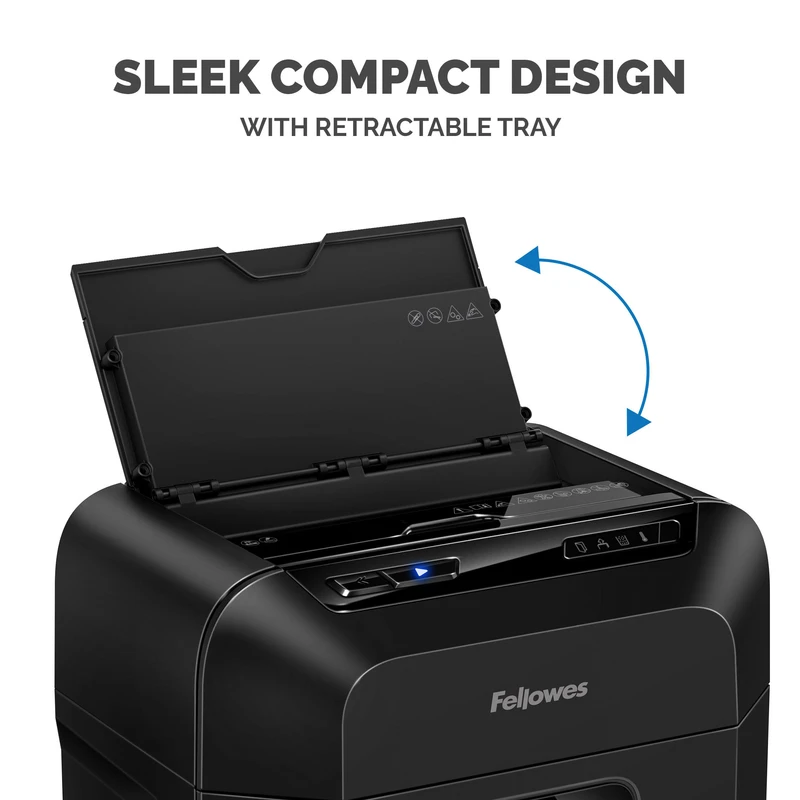 Шредер за унищожаване на документи Fellowes Automax 90M, Soho, Mini-Cut, P-4, 17 L, черен