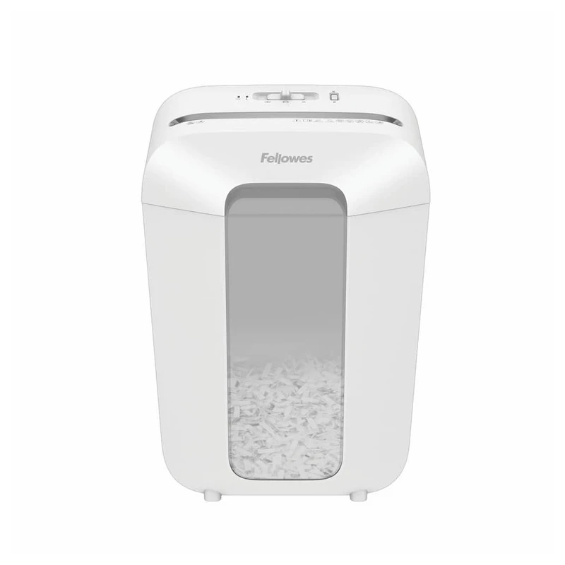 Шредер за унищожаване на документи Fellowes Powershred LX70, Cross-Cut, бял, P-4, обем на коша 18 L