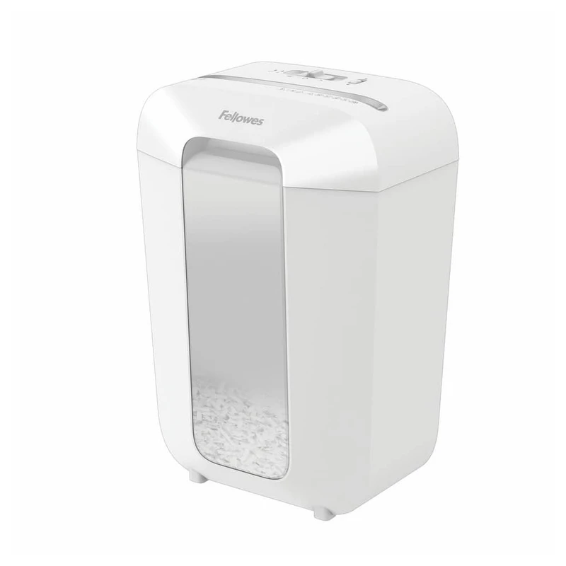 Шредер за унищожаване на документи Fellowes Powershred LX70, Cross-Cut, бял, P-4, обем на коша 18 L