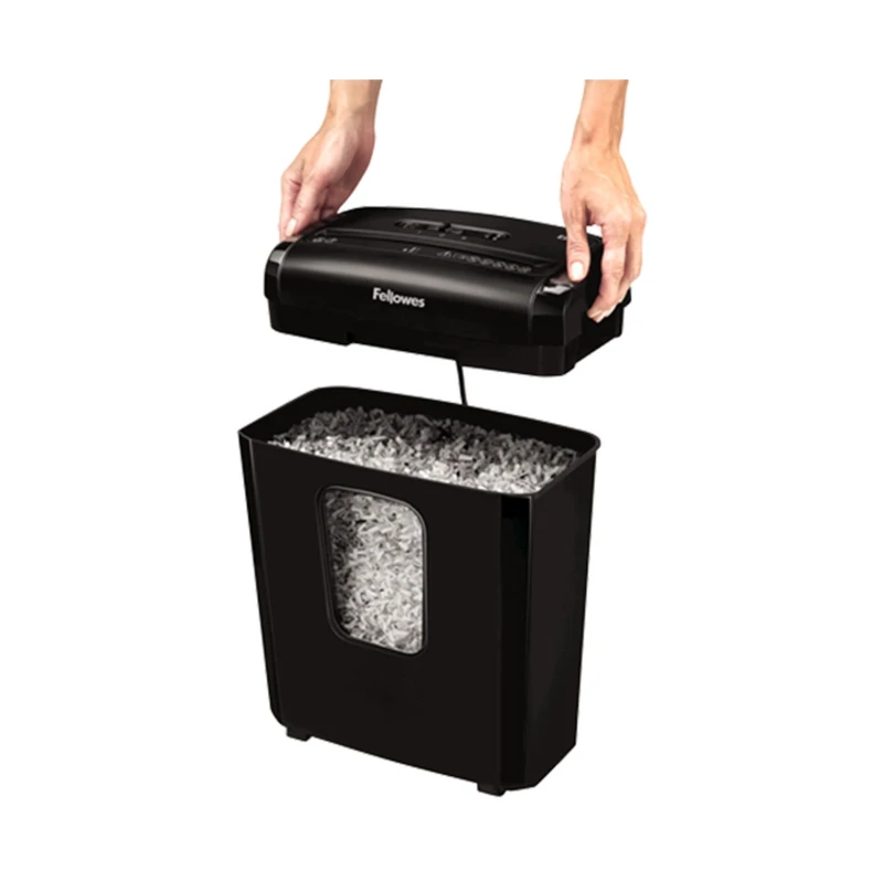 Шредер за унищожаване на документи Fellowes Powershred 6M, Micro Cut, 13 L, P-4, Mini-Cut