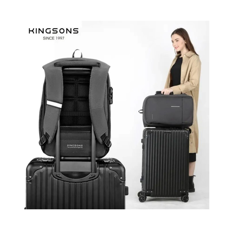 KINGSONS METROSHIELD РАНИЦА 17'' СИВА