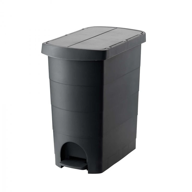 Planet Кош за отпадъци Pelican Slim, с педал, 20 L, черен