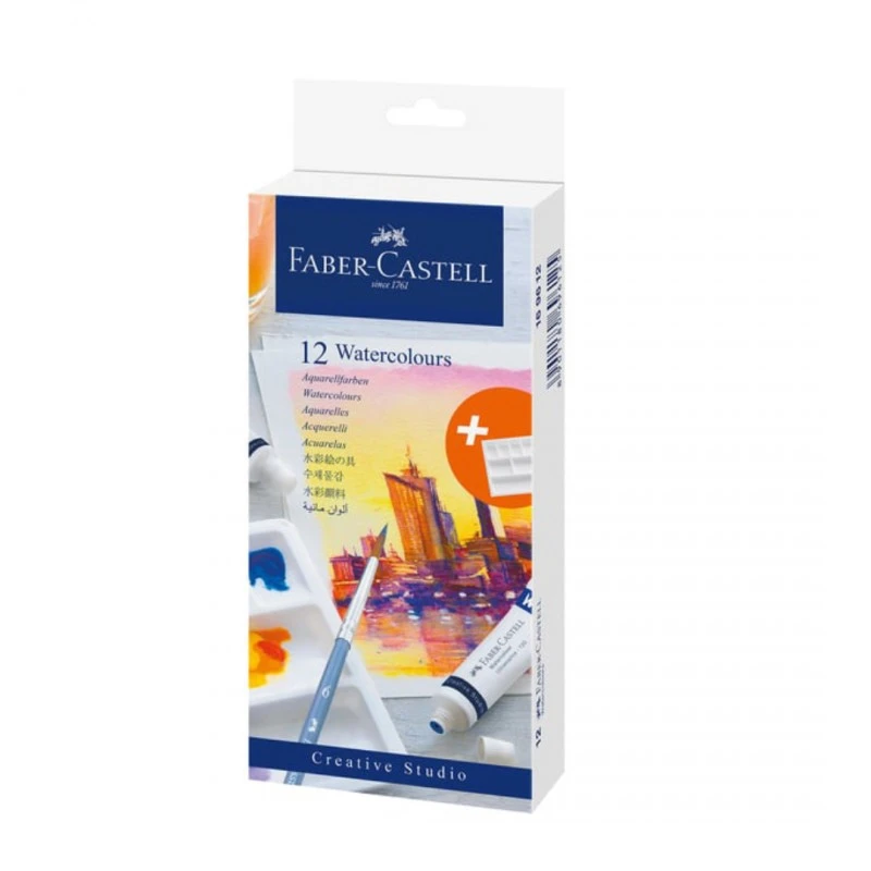 Faber-Castell Акварелни бои Creative Studio, 9 ml, 12 цвята