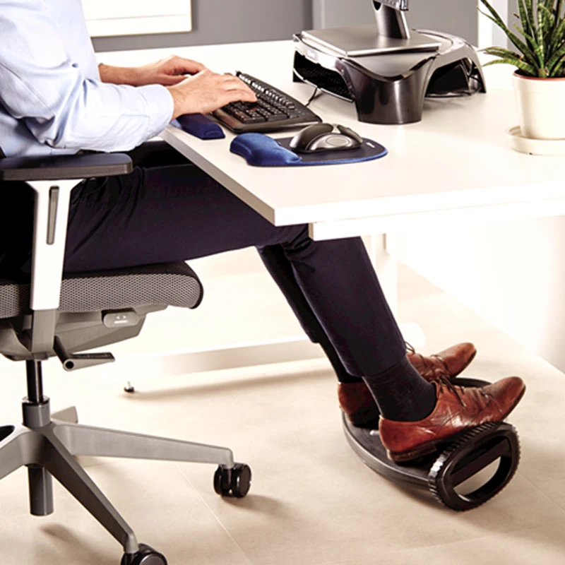 Поставка за стъпала Fellowes Smart Suites Foot Rocker, черна