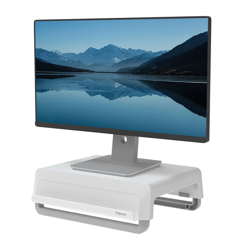Поставка за монитор Fellowes Breyta, максимално тегло 15 kg, бяла