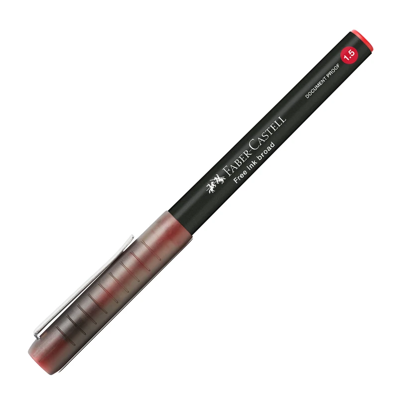 Ролер Faber-Castell Free Ink, 1.5 mm, червен