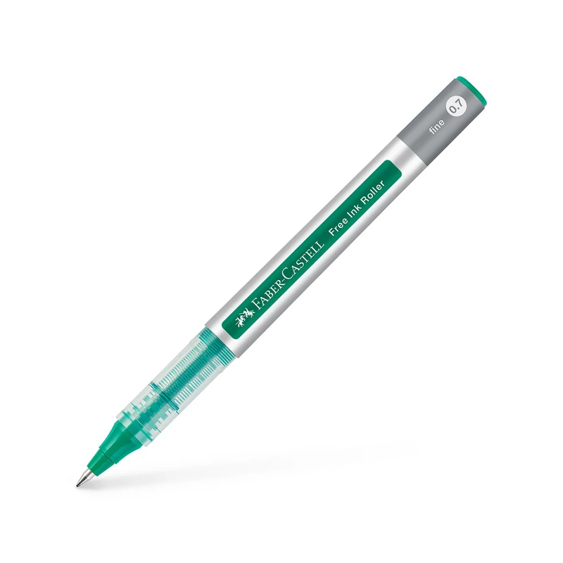 Ролер Faber-Castell Free Ink, 0.7 mm, зелен
