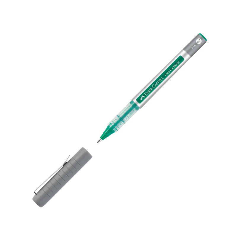 Ролер Faber-Castell Free Ink, 0.7 mm, зелен