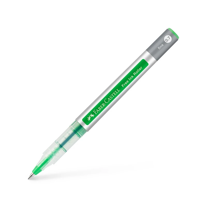 Ролер Faber-Castell Free Ink, 0.7 mm, светлозелен
