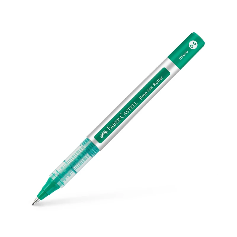 Ролер Faber-Castell Free Ink, 0.5 mm, зелен