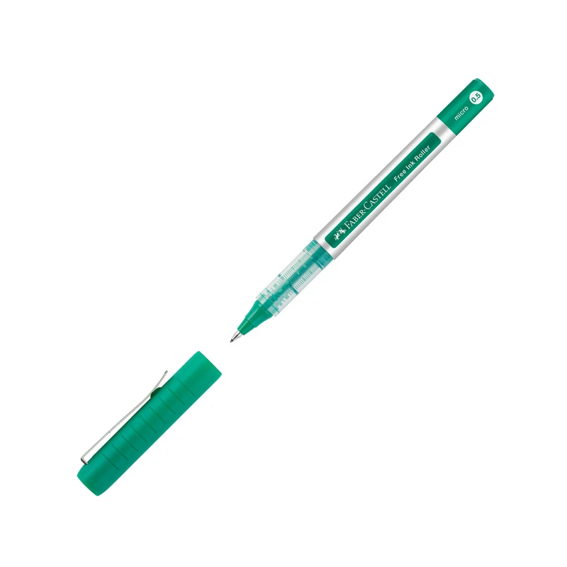 Ролер Faber-Castell Free Ink, 0.5 mm, зелен