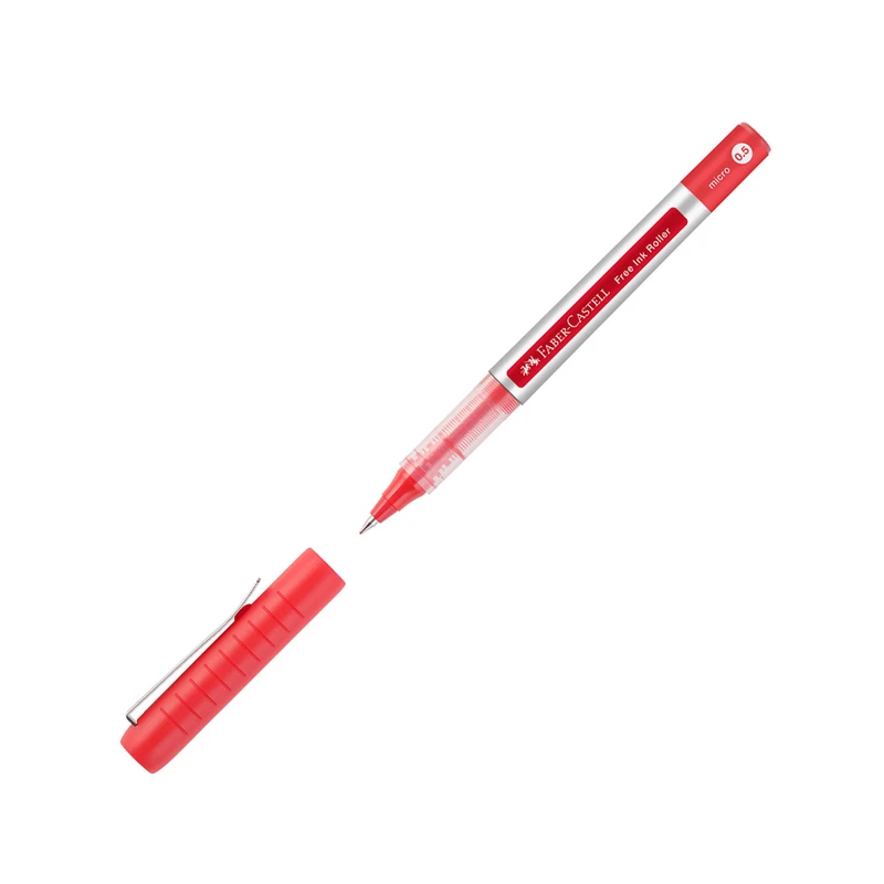Ролер Faber-Castell Free Ink, 0.5 mm, червен