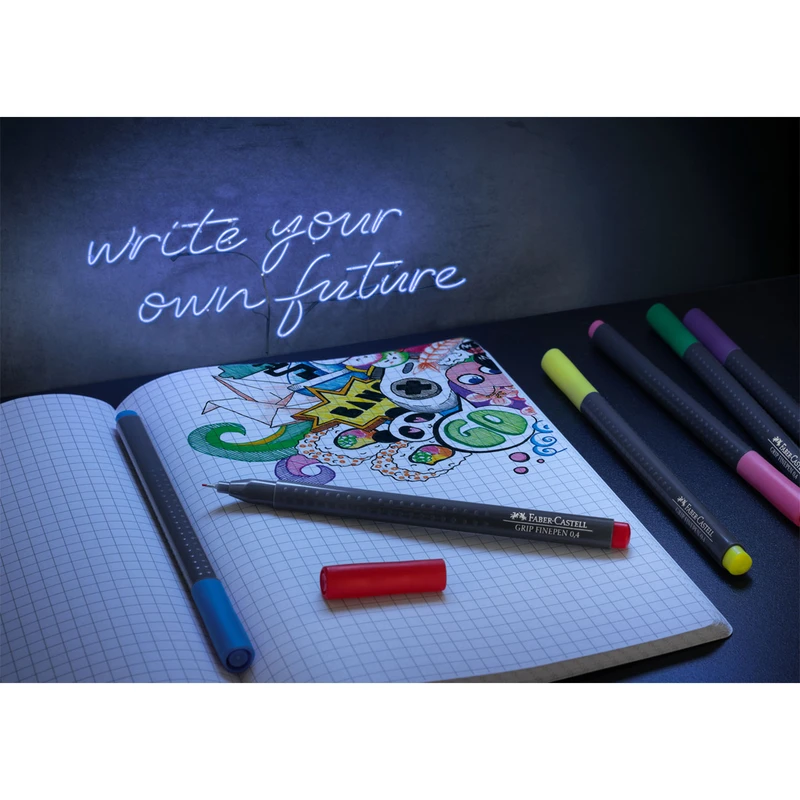 Тънкописец Faber-Castell Grip, 0.4 mm, 5 цвята