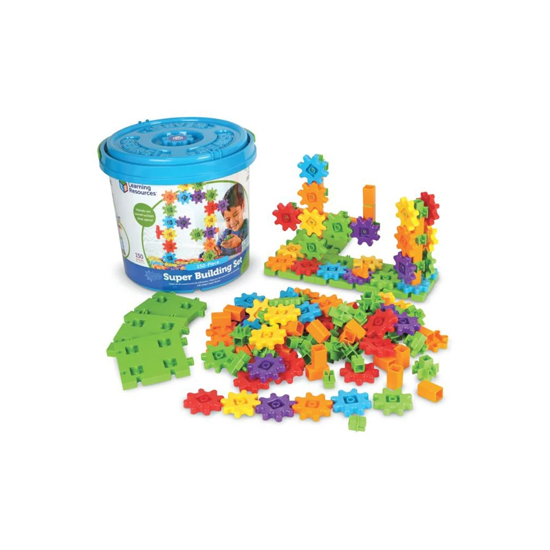 Конструктор със зъбни колела Learning Resources, 150 части