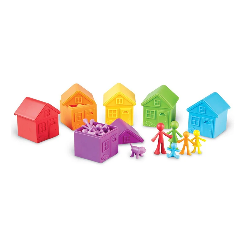Комплект Семейство за сортиране по цветове Learning Resources, 42 части