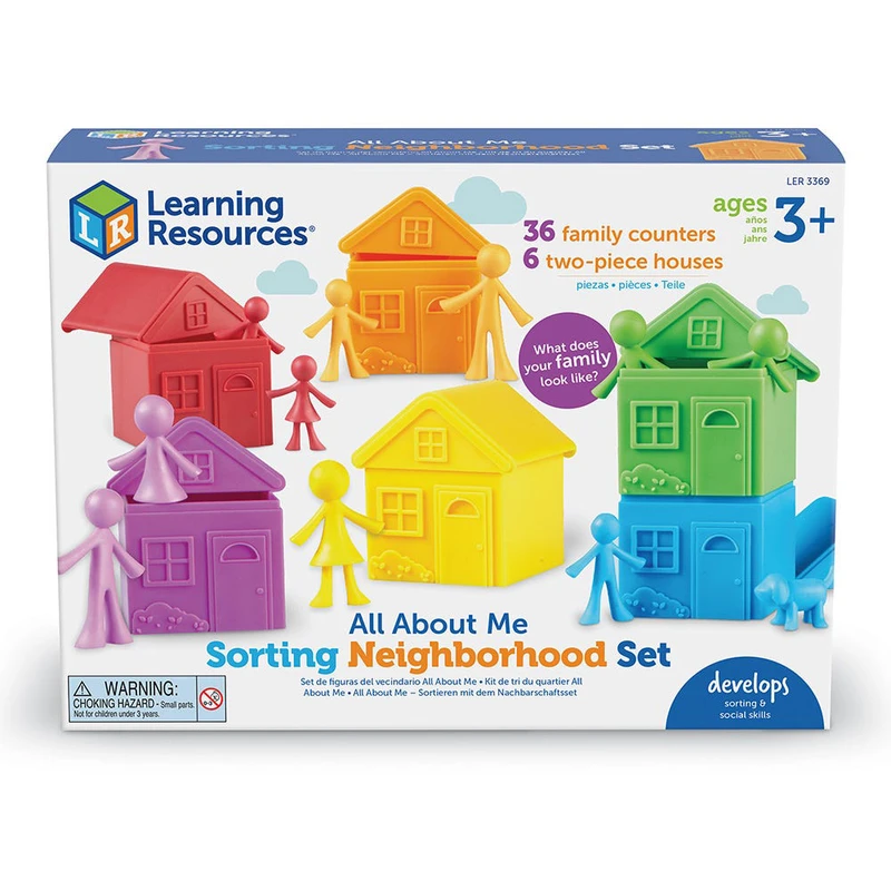 Комплект Семейство за сортиране по цветове Learning Resources, 42 части