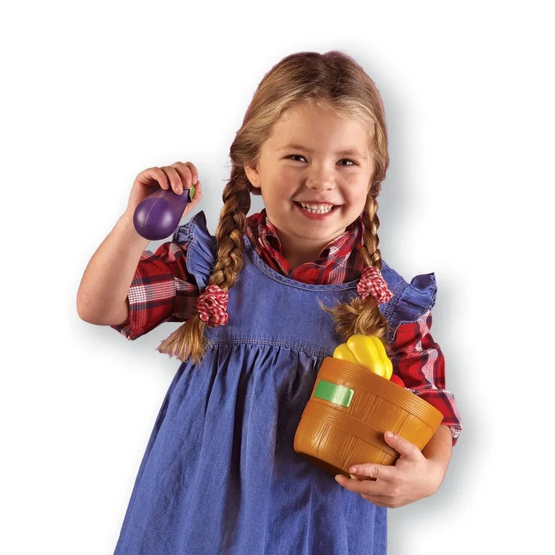 Комплект зеленчуци Learning Resources, в кошница, пластмасови