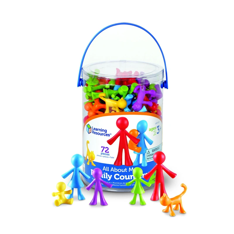 Фигури Семейство, за сортиране и броене Learning Resources, 72 броя