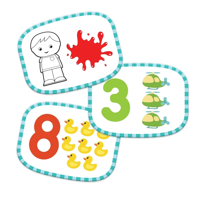 Комплект с карти и фигурки на деца Learning Resources, с числата от 1 до 10, за броене