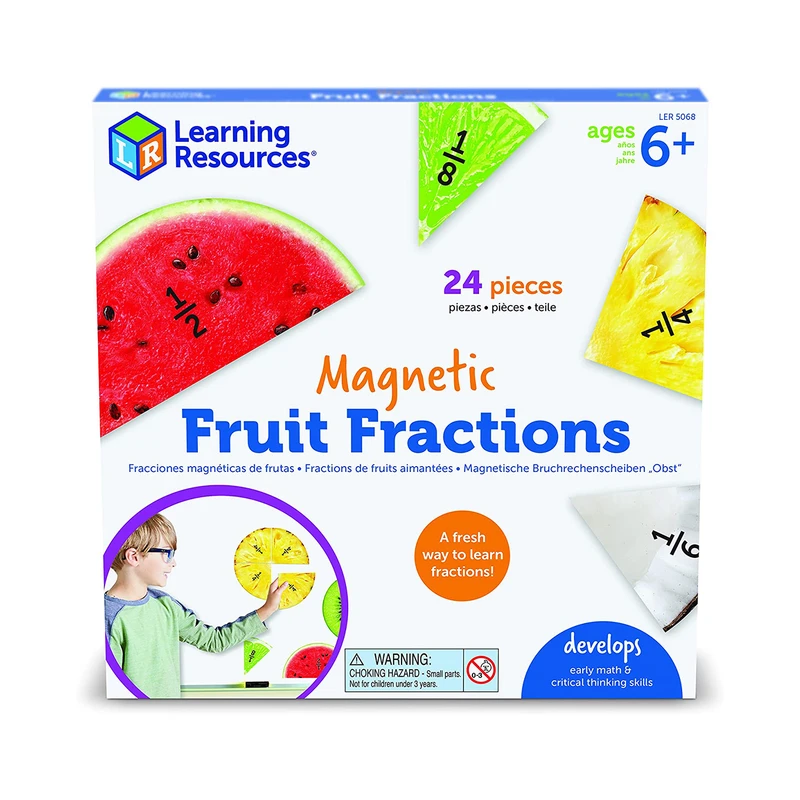 Комплект плодове с дроби Learning Resources, магнитни