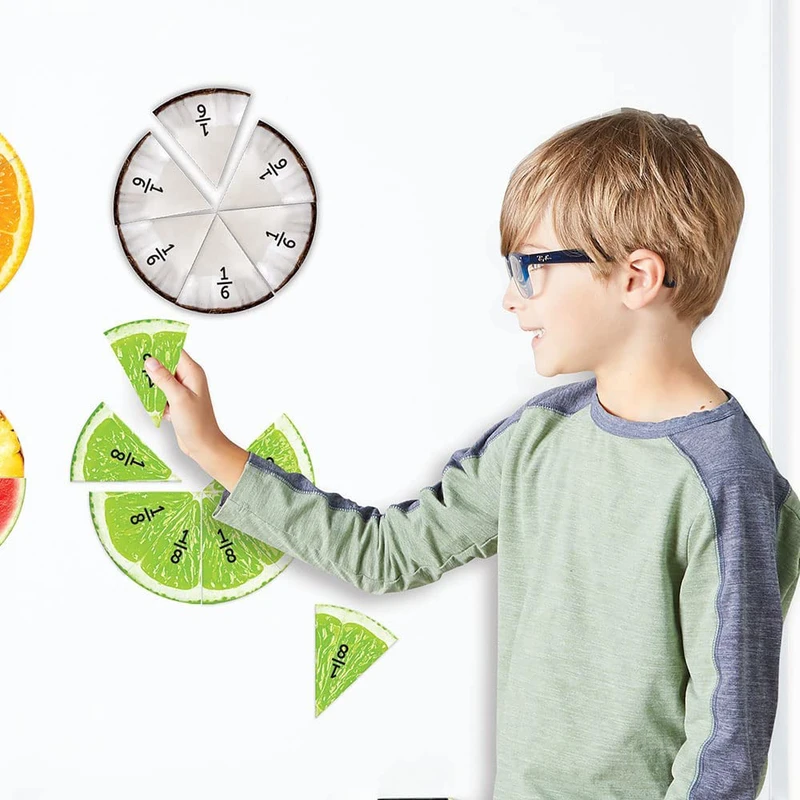 Комплект плодове с дроби Learning Resources, магнитни