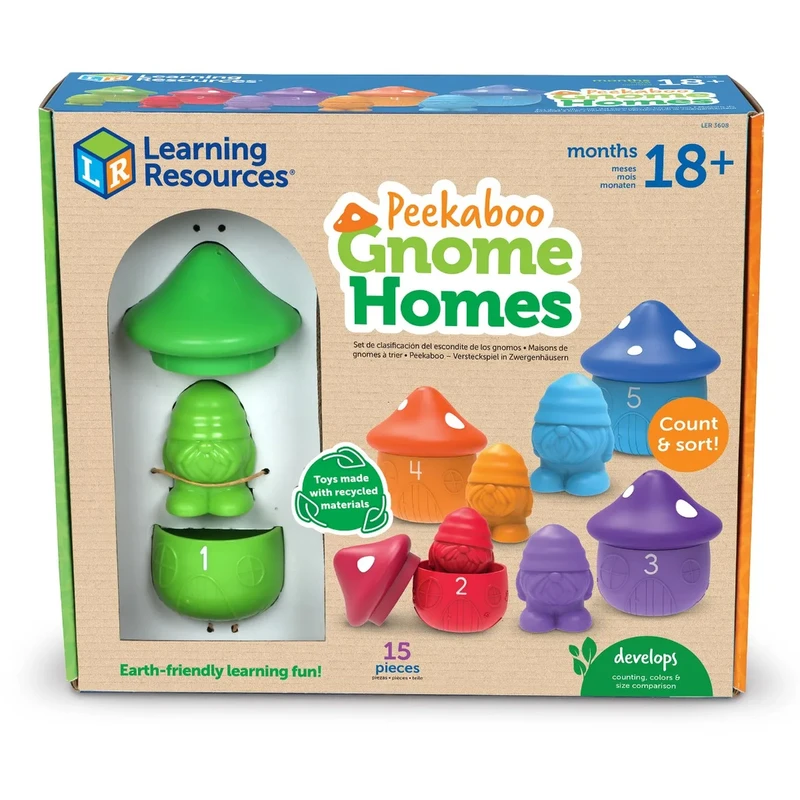 Гномчета с къщички Learning Resources, за сортиране и броене