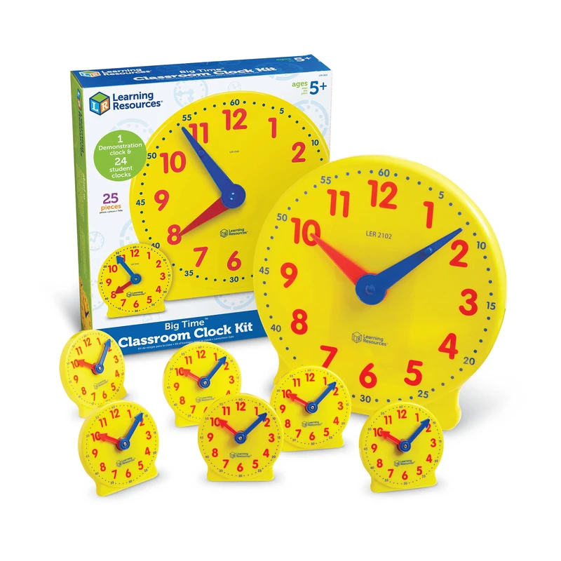 Комплект Часовници за училище Learning Resources,  25 броя