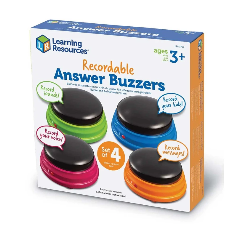 Комплект записващи бутони Learning Resources, 4 броя