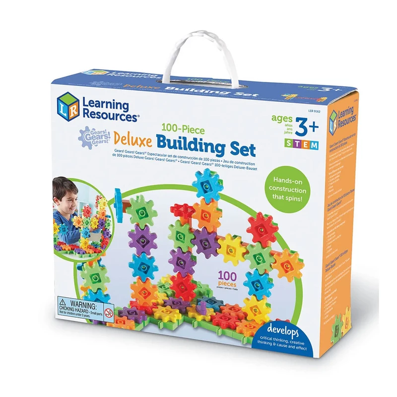 Конструктор със зъбни колела Learning Resources, 100 броя