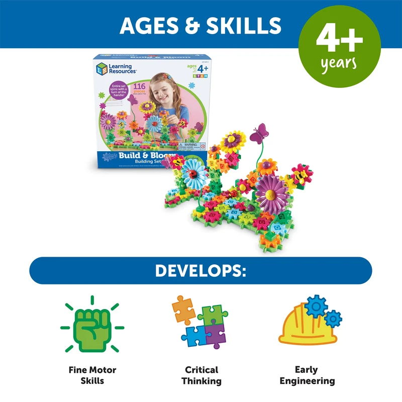 Конструктор с цветя Learning Resources, 116 броя
