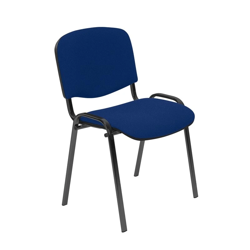 Посетителски стол Nowy Styl ISO Black, дамаска, син