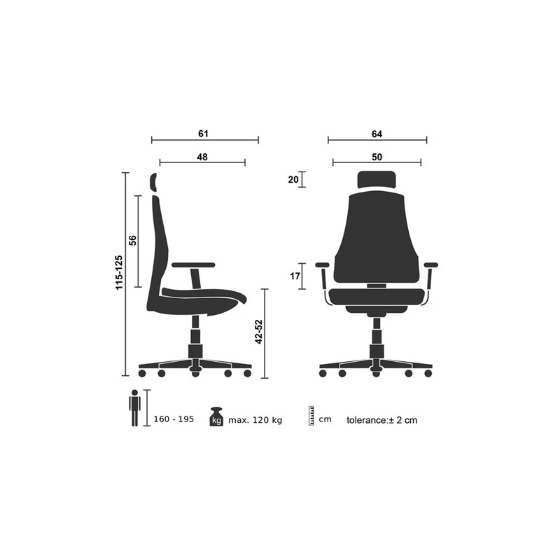 Директорски стол RFG Joy 004 HB, черен