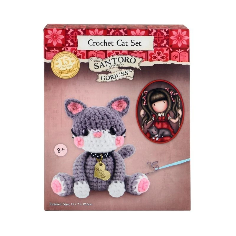 Комплект за плетене на една кука Santoro Gorjuss Memories - Grey Cat