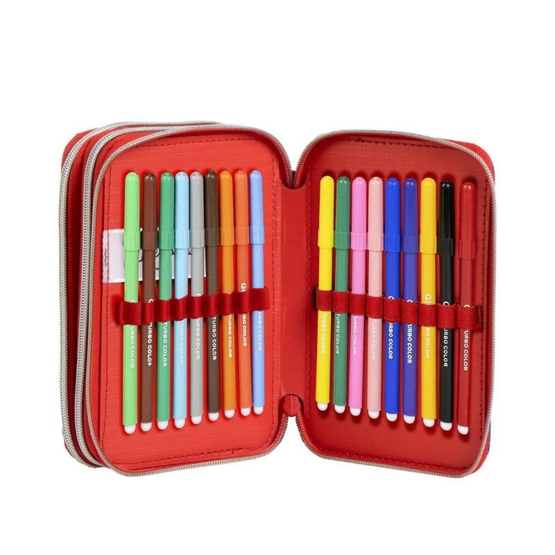 Ученически несесер с три отделения и съдържание Spiderman