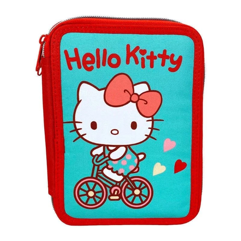 Ученически несесер със съдържание и две отделения Hello Kitty Sweetheart