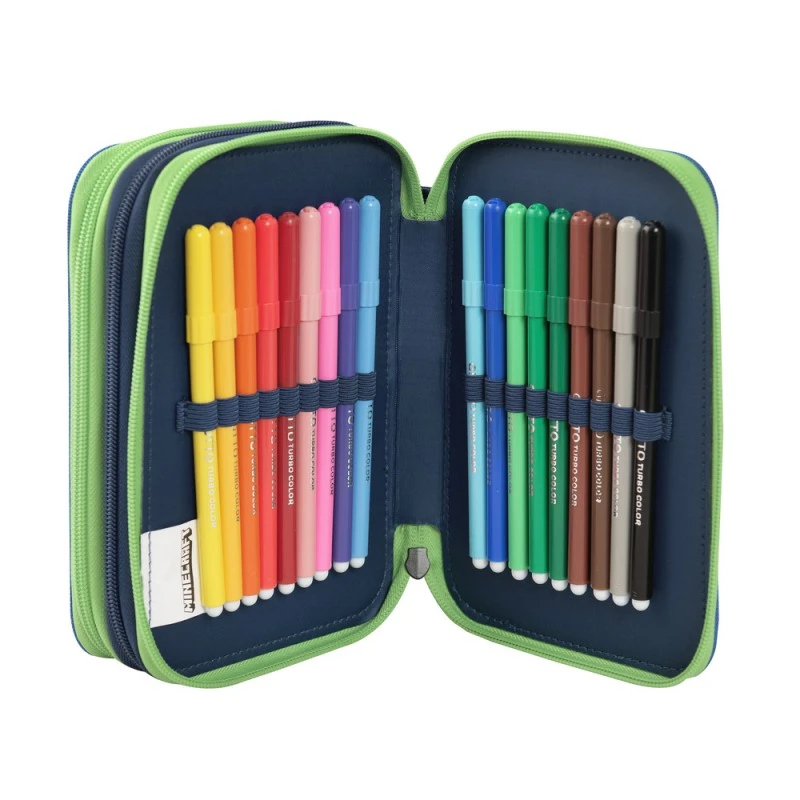 Ученически несесер Minecraft Creeper Anatomy Neon със съдържание