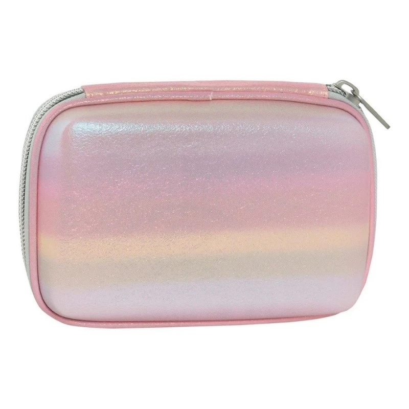 Ученически несесер със съдържание Comix Rainbow Pink 2024, 22 x 14 x 7 cm, Многоцветен