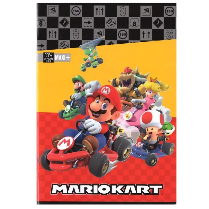 Тедрадка А4 Super Mario Mariocart Red, 40 листа, Асортимент, 3 вида